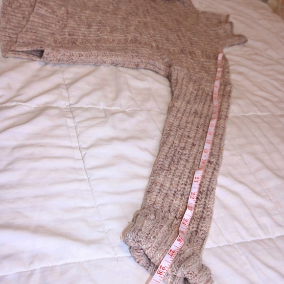 Express Wool High Neck Chunky Knit Pullover Sweater, Medium Color: Beige - Picture 7 of 8